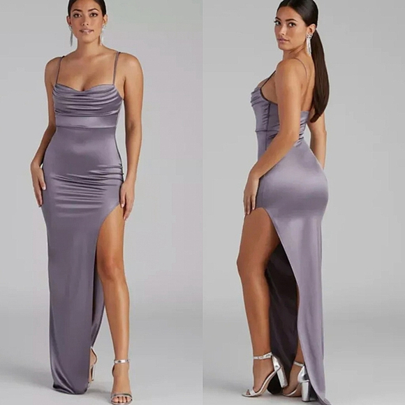 Windsor Lavender Formal Evening Maxi Dress Gown Size Medium NWT - Picture 1 of 11
